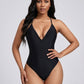 Savina Plunge Swimsuit on model