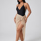 Savina Plunge Swimsuit on model