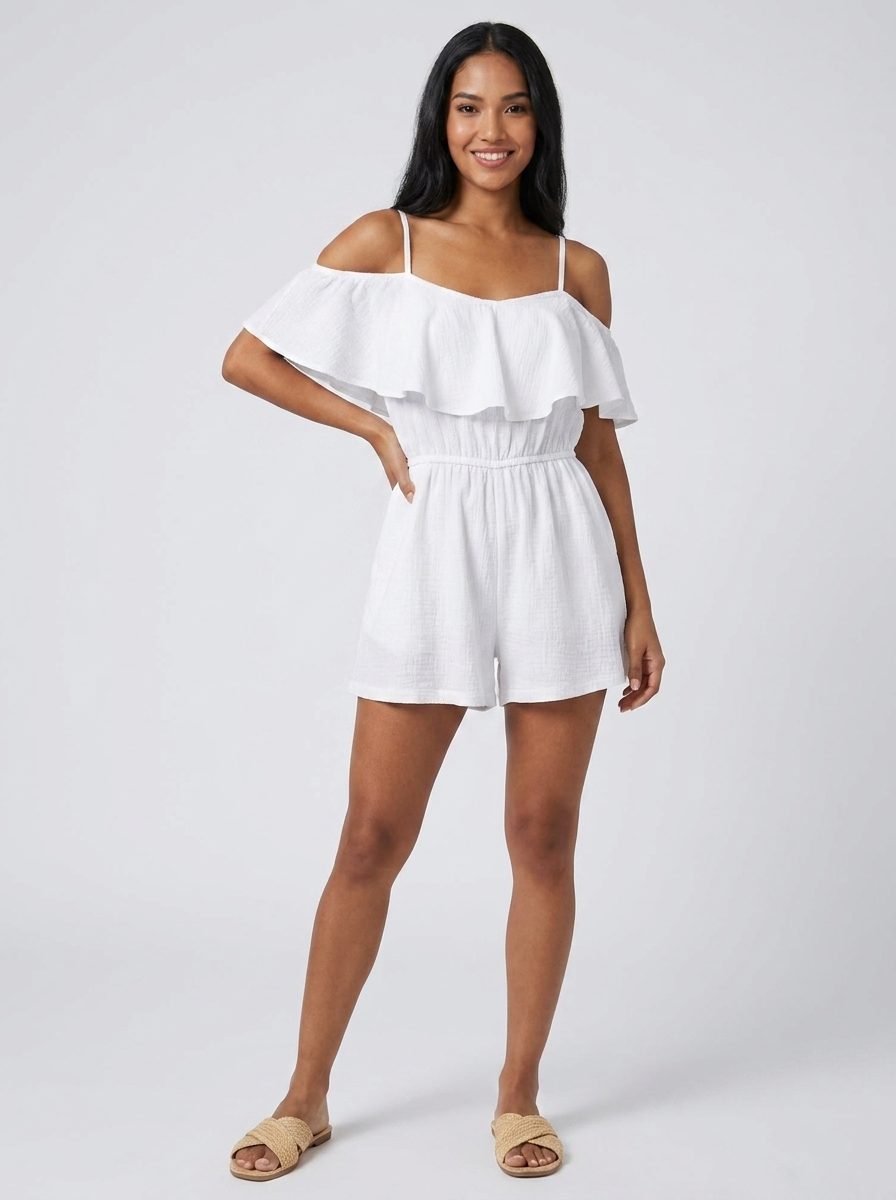 Selvaggia Cold-Shoulder Romper — Oli Amore