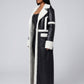 Serafina Shearling-Trim Faux Leather Trench on model