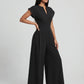 Serena Tailored Wide-Leg Jumpsuit on model