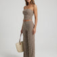 Serena Striped Two-Piece Set on model