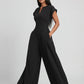 Serena Tailored Wide-Leg Jumpsuit on model