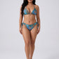 Sirena Print Triangle Bikini Set on model