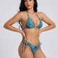 Sirena Print Triangle Bikini Set on model