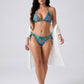 Sirena Print Triangle Bikini Set on model