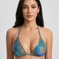 Sirena Print Triangle Bikini Set on model