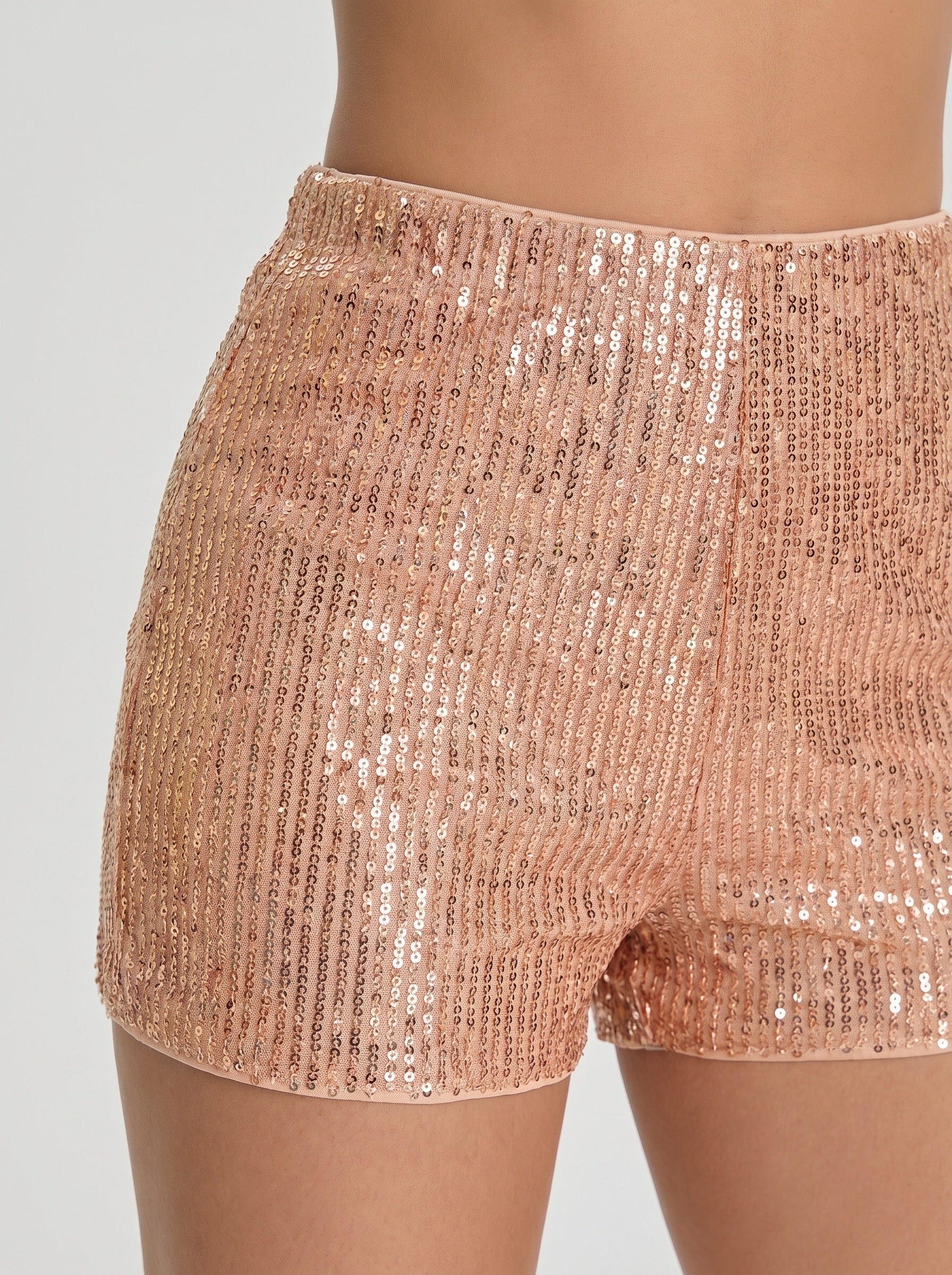 Stella Sequin Short on model