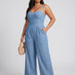 Tamara Chambray Jumpsuit on model