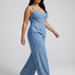 Tamara Chambray Jumpsuit on model