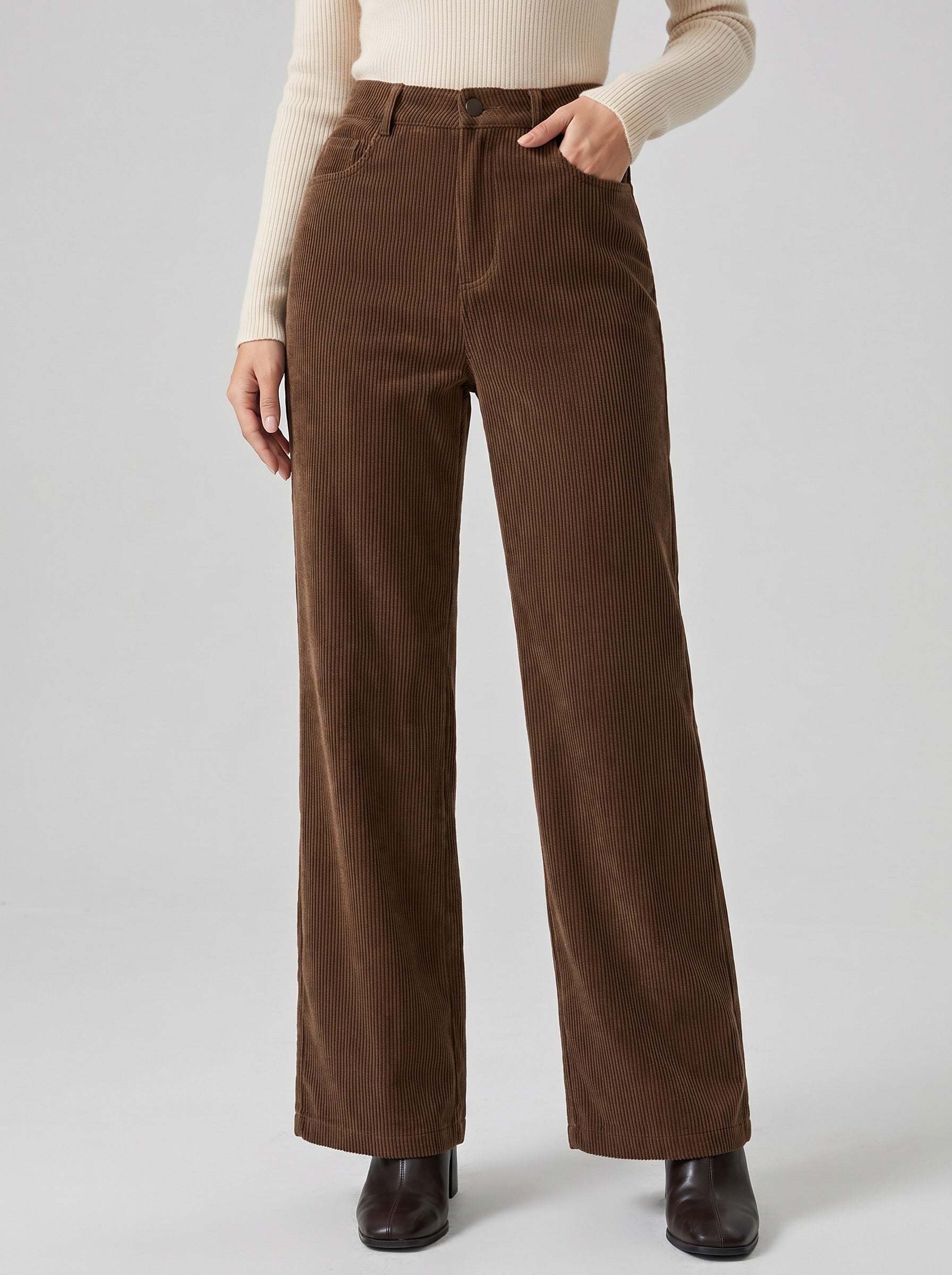Teodora Corduroy Trouser on model