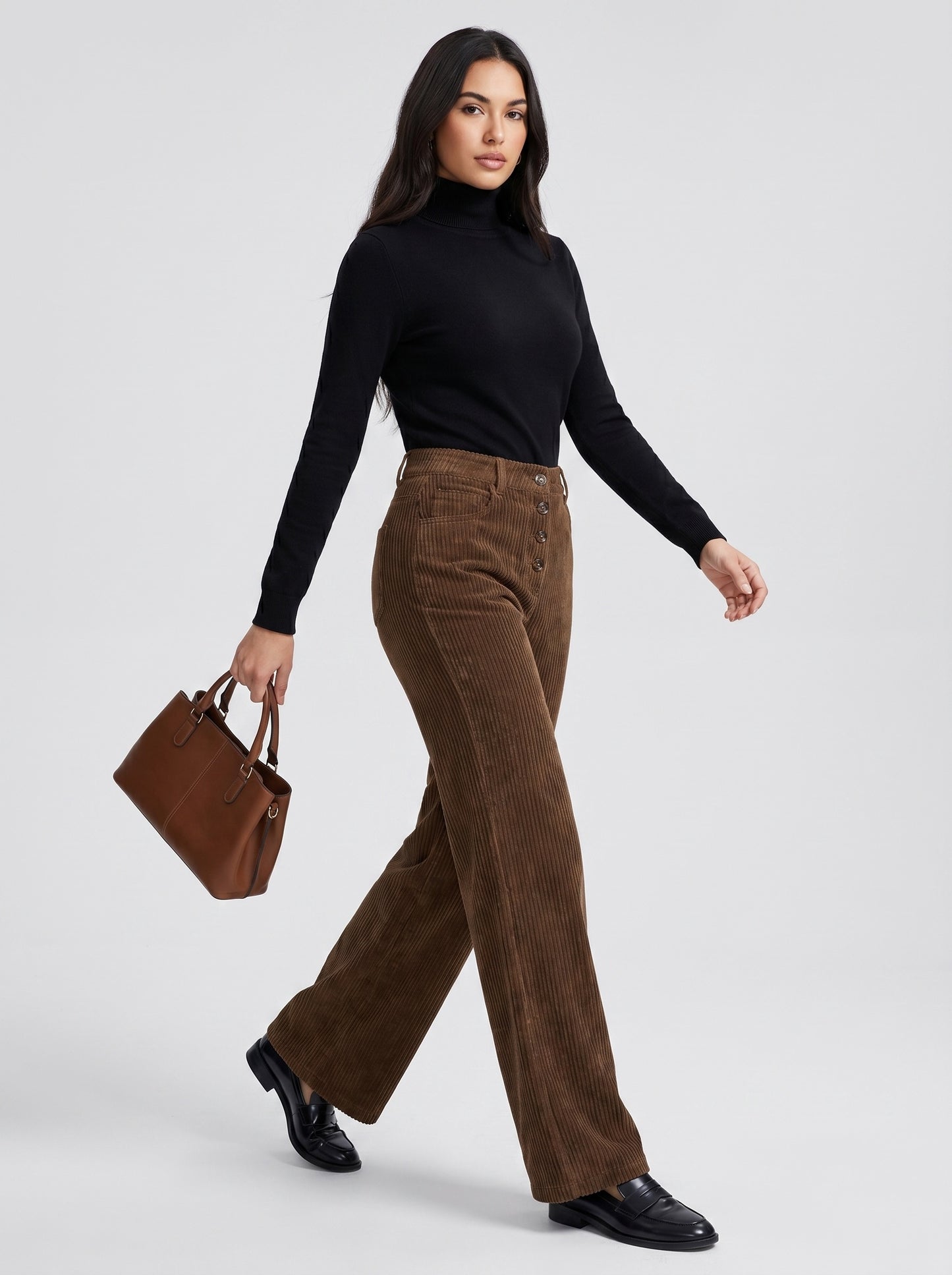 Teodora Corduroy Trouser on model
