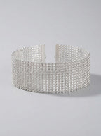 Tindara Crystal Rhinestone Choker on model
