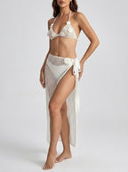 Tropea Crochet Bikini Beach Co-Ord Set on model