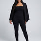 Valentina One-Shoulder Jumpsuit on model
