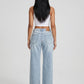 Vera Low-Rise Wide-Leg Jean on model