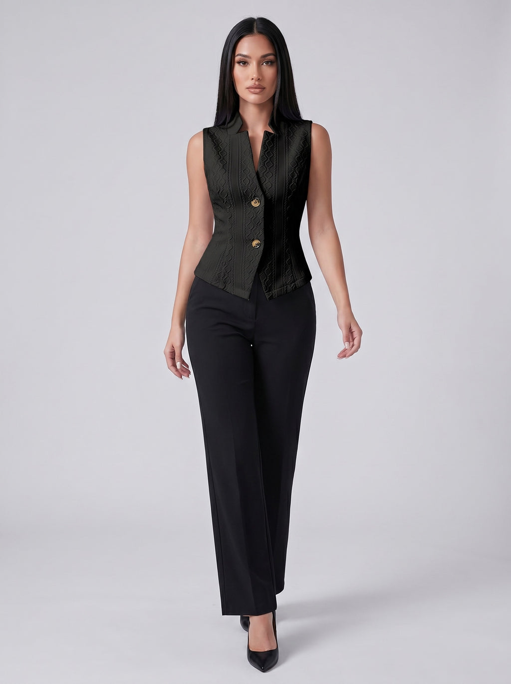 Vittoria Tailored Waistcoat on model