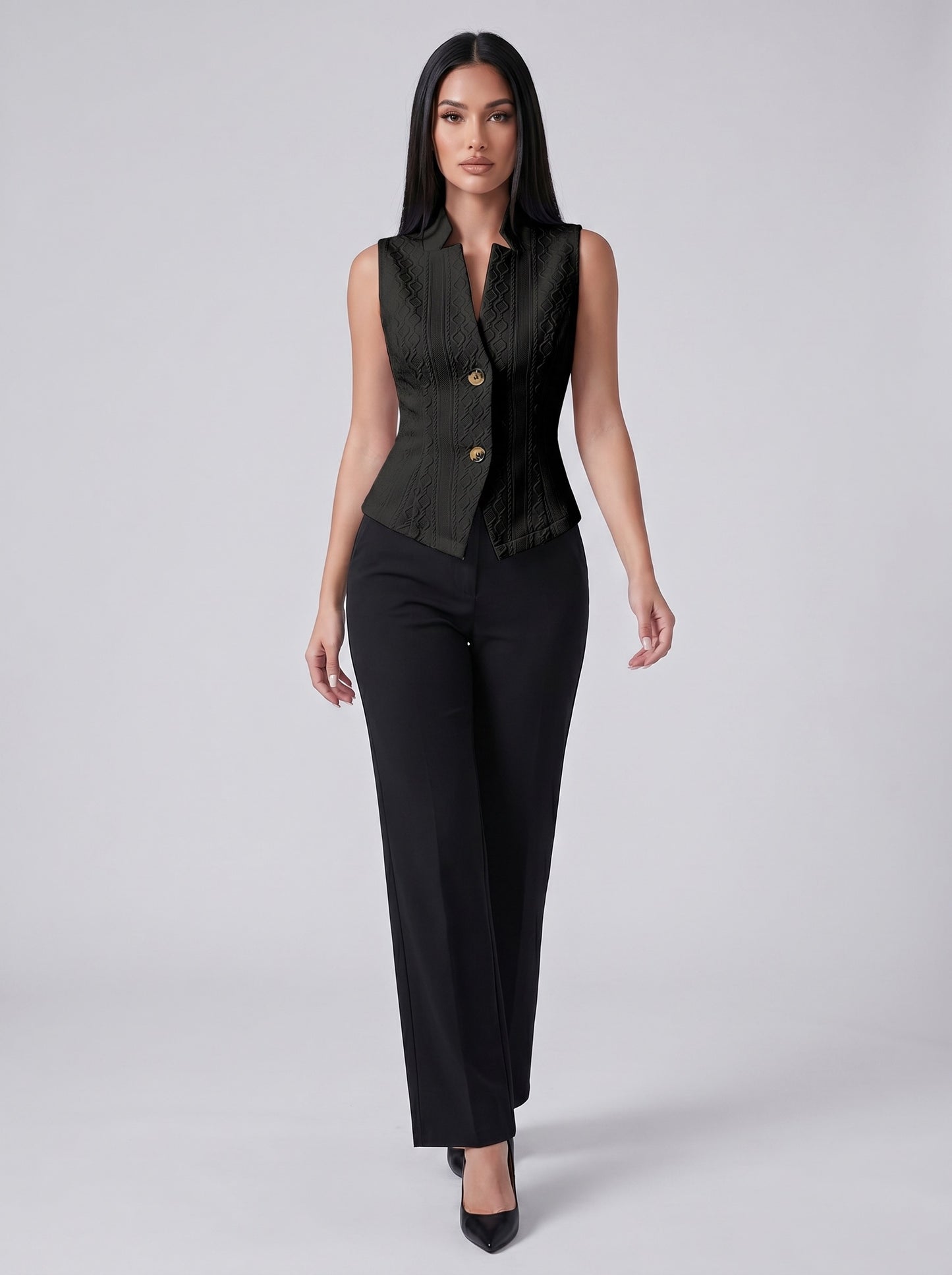Vittoria Tailored Waistcoat on model