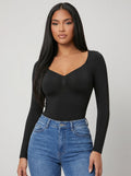 Viviana Long Sleeve Bodysuit on model