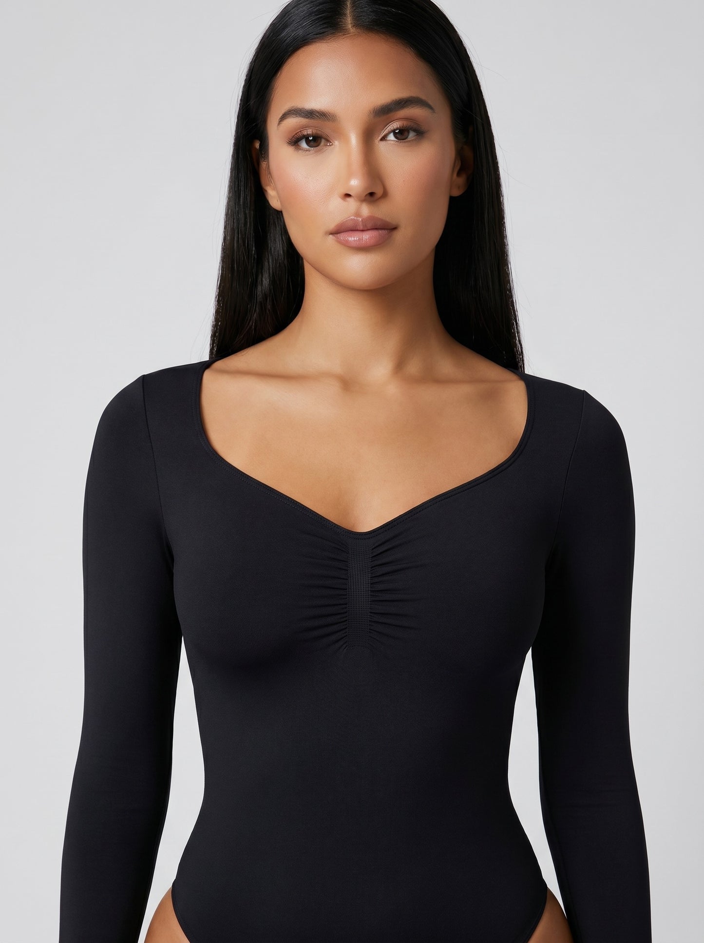 Viviana Long Sleeve Bodysuit on model