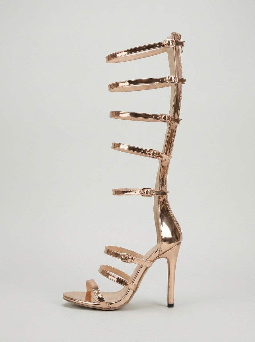 Wally Strappy Gladiator Heeled Sandals on model