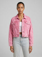 Wanda Washed Denim Jacket on model