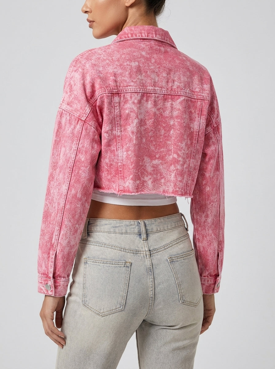 Wanda Washed Denim Jacket on model