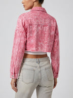 Wanda Washed Denim Jacket on model