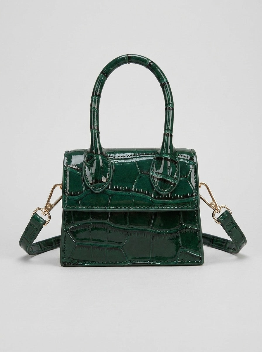 Zita Croc-Effect Mini Baguette on model