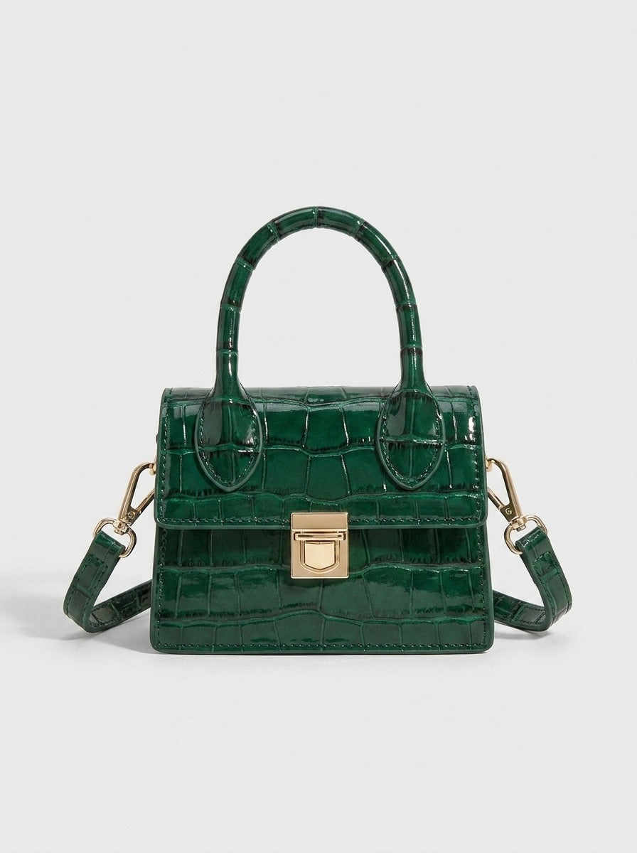 Zita Croc-Effect Mini Baguette on model